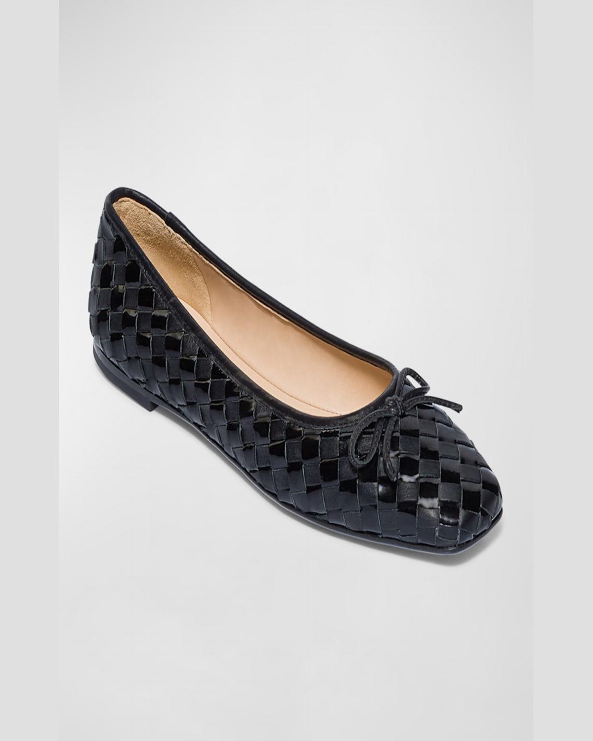 Gwynn Woven Leather Ballerina Flats