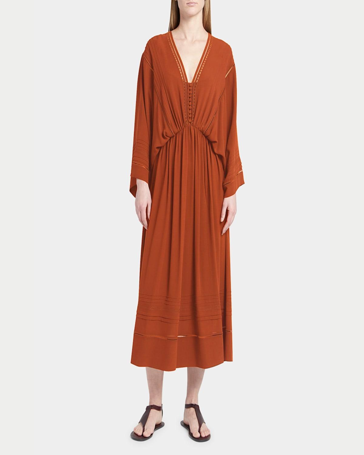 Abito Henrietta Crepe Sable Midi Dress