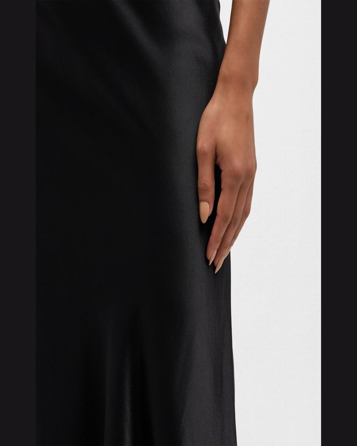 Anya Satin Midi Skirt 