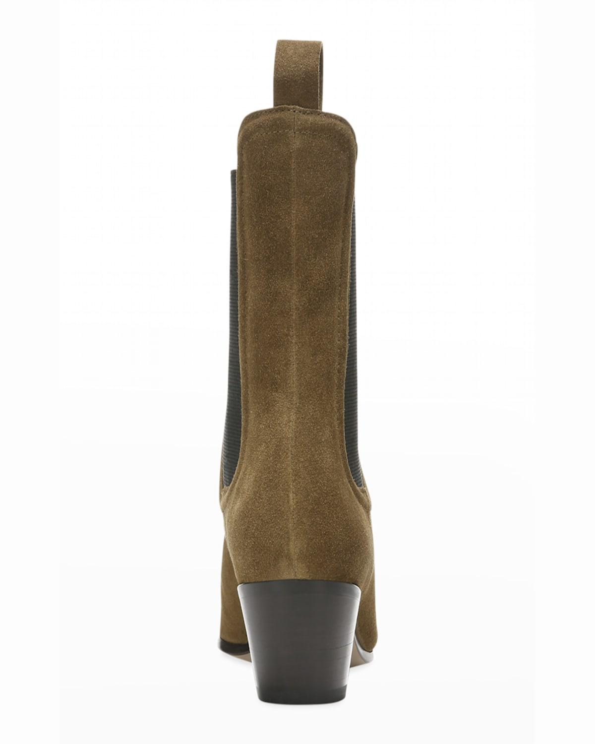 Lada Suede Chelsea Ankle Booties