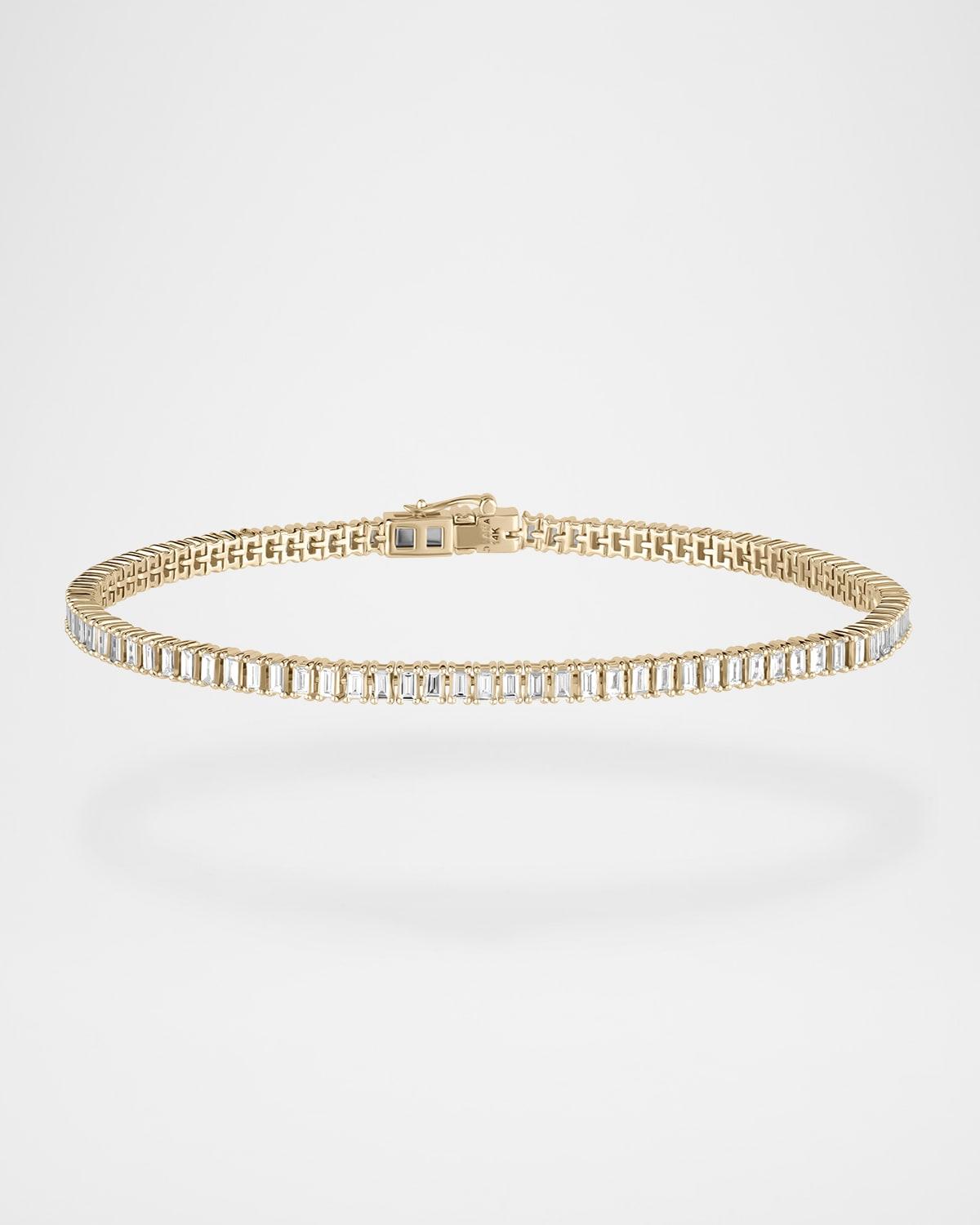 Vertical Row Baguette Tennis Bracelet