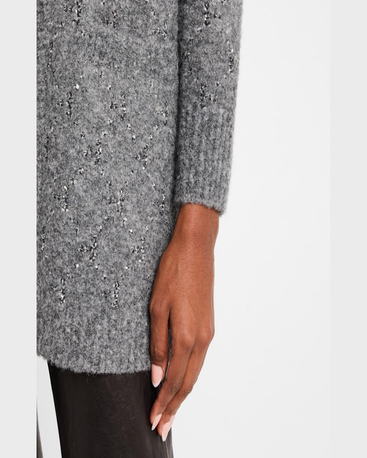 Reeve Open-Front Sequin Cardigan