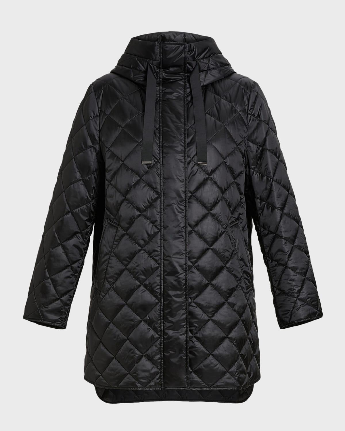 Plus Size Blasone Quilted Hooded Parka