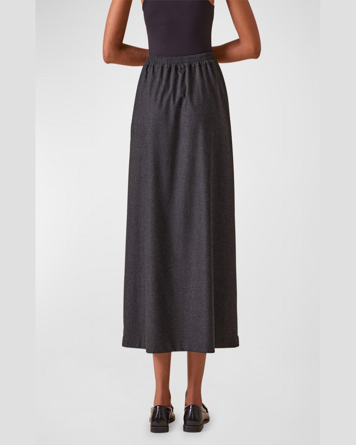 Cashmere-Blend A-Line Maxi Skirt