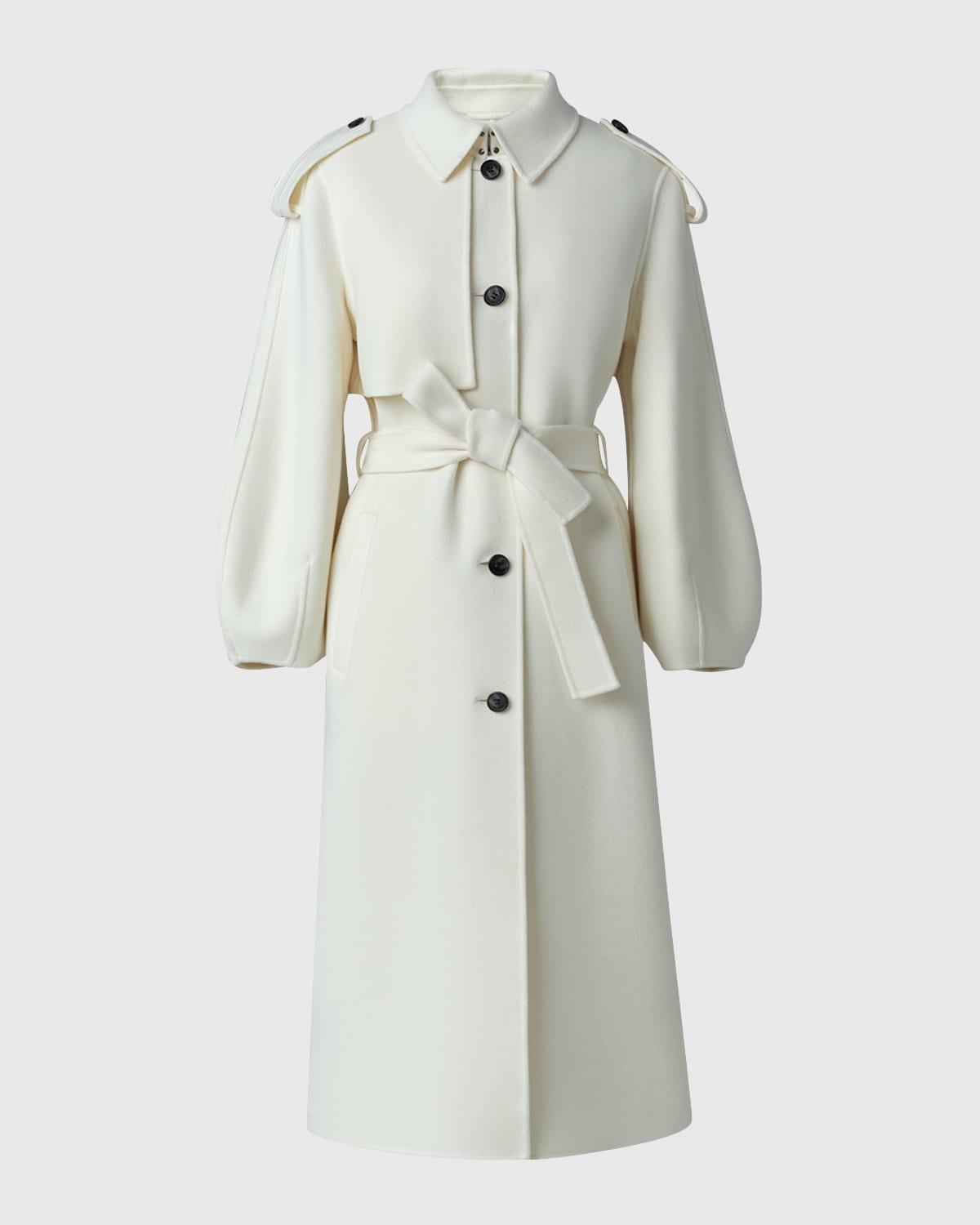 Ceyla Belted Handmade Double-Face Virgin Wool Coat 