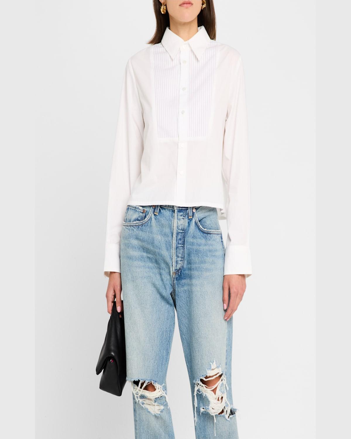 Fino Cropped Boxy Tuxedo Shirt