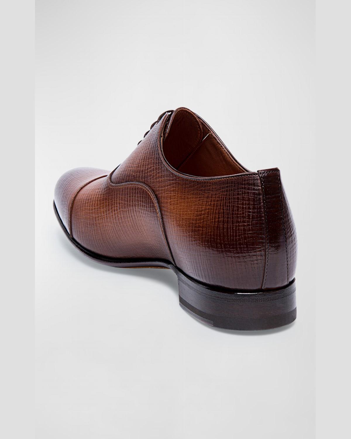 Men's Darian Textured Leather Oxfords