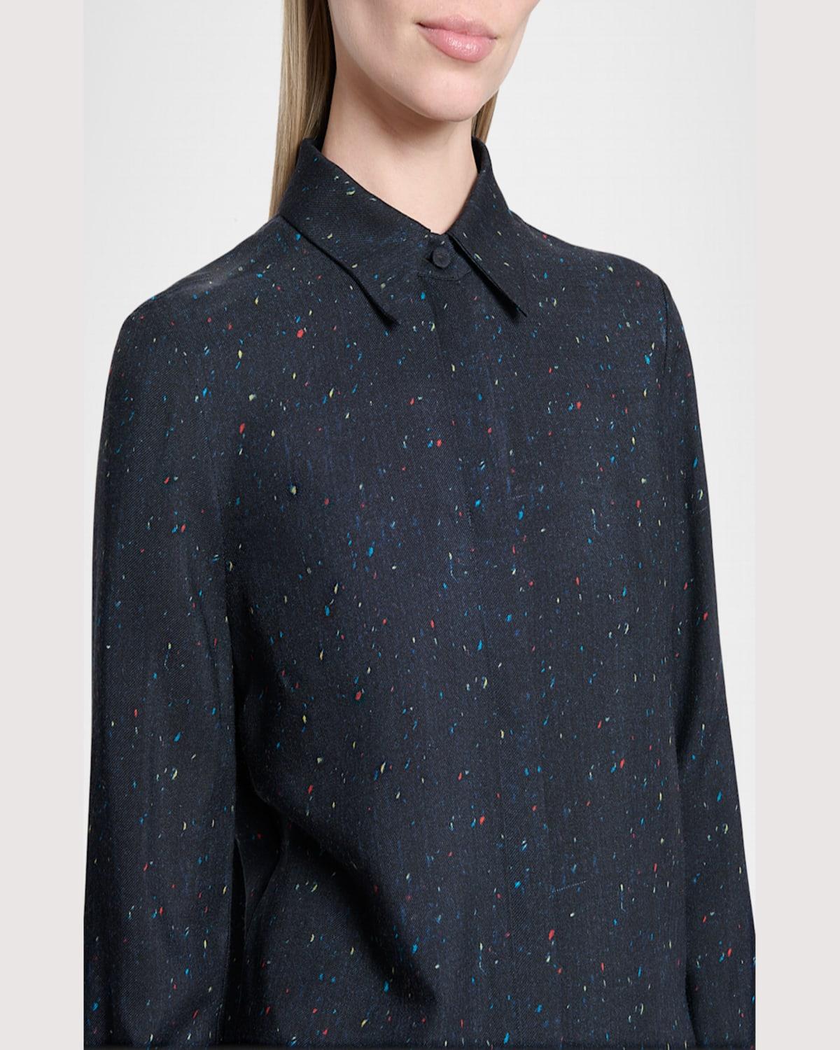 Henri Speckled Button-Down Top