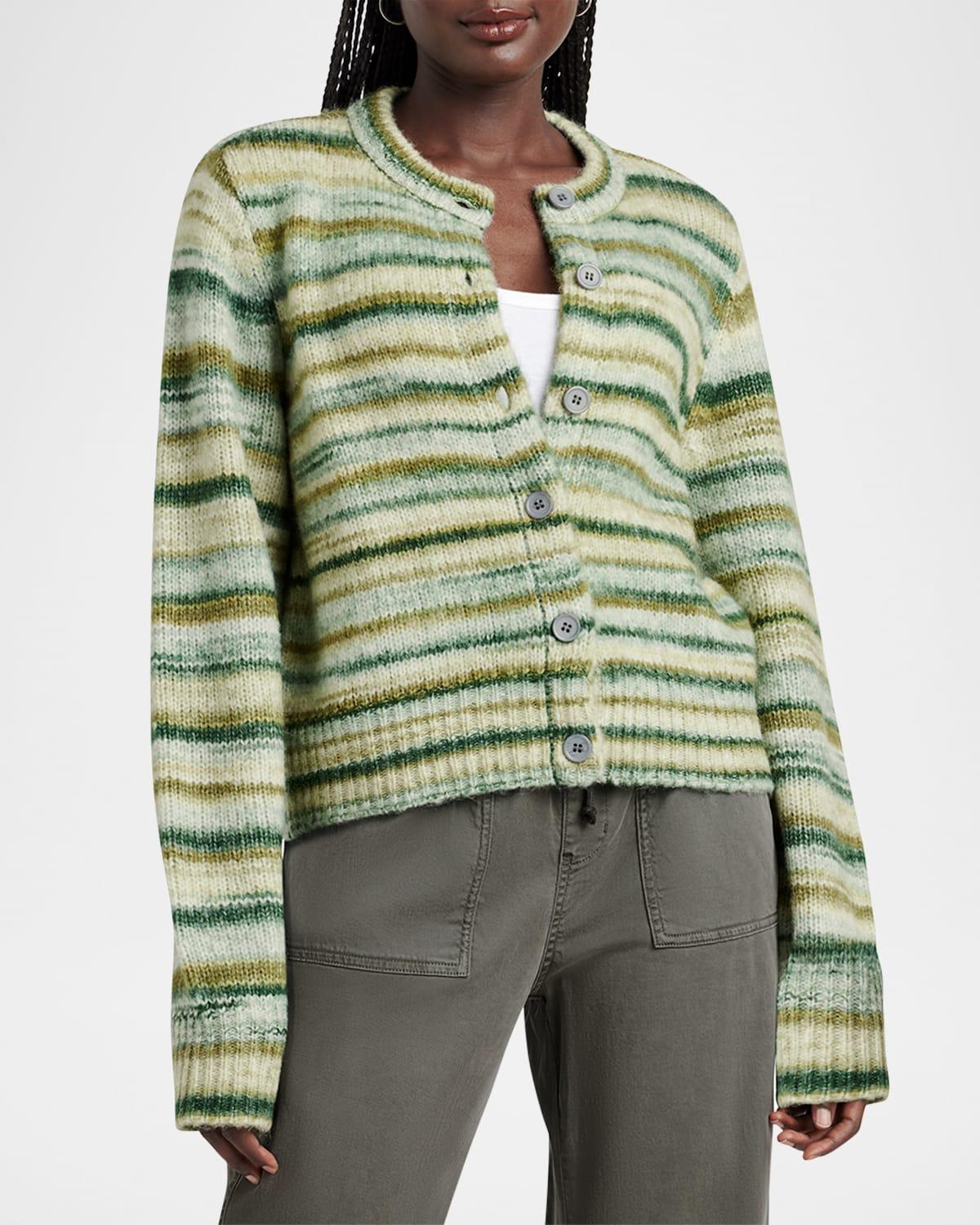 Daniella Stripe Wool-Blend Cardigan