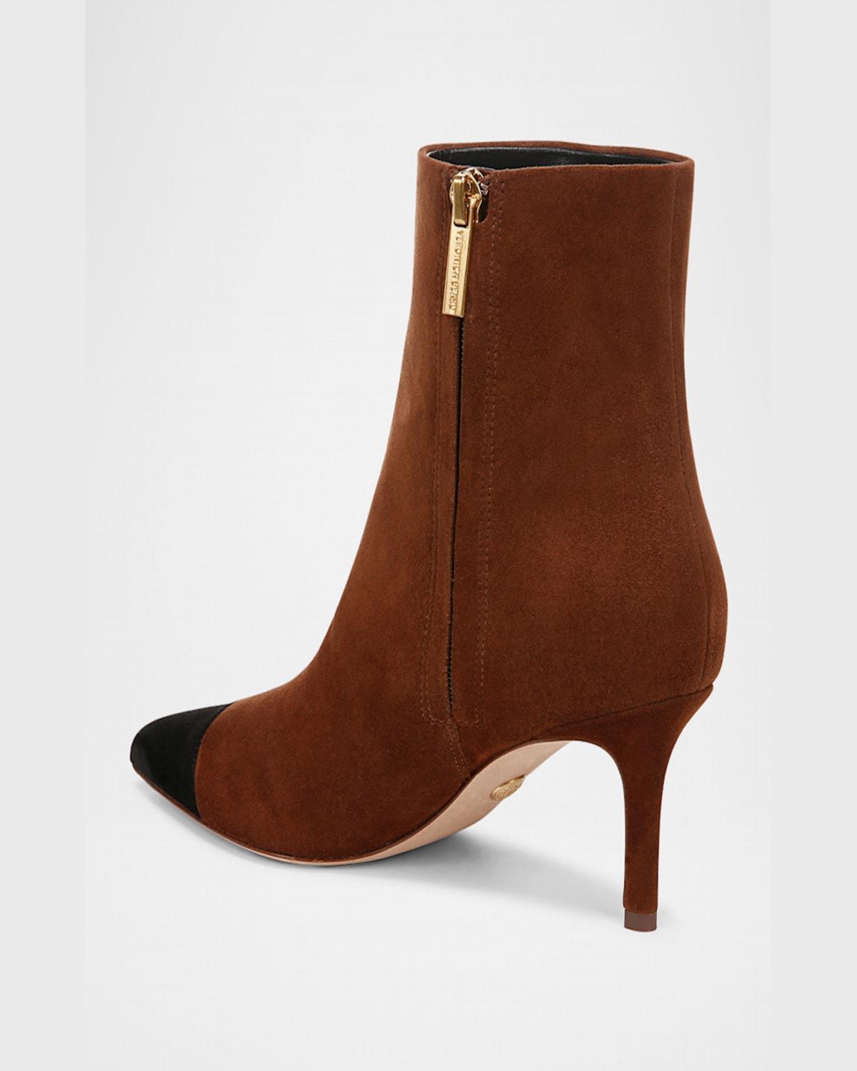 Lisa Bicolor Suede Ankle Booties