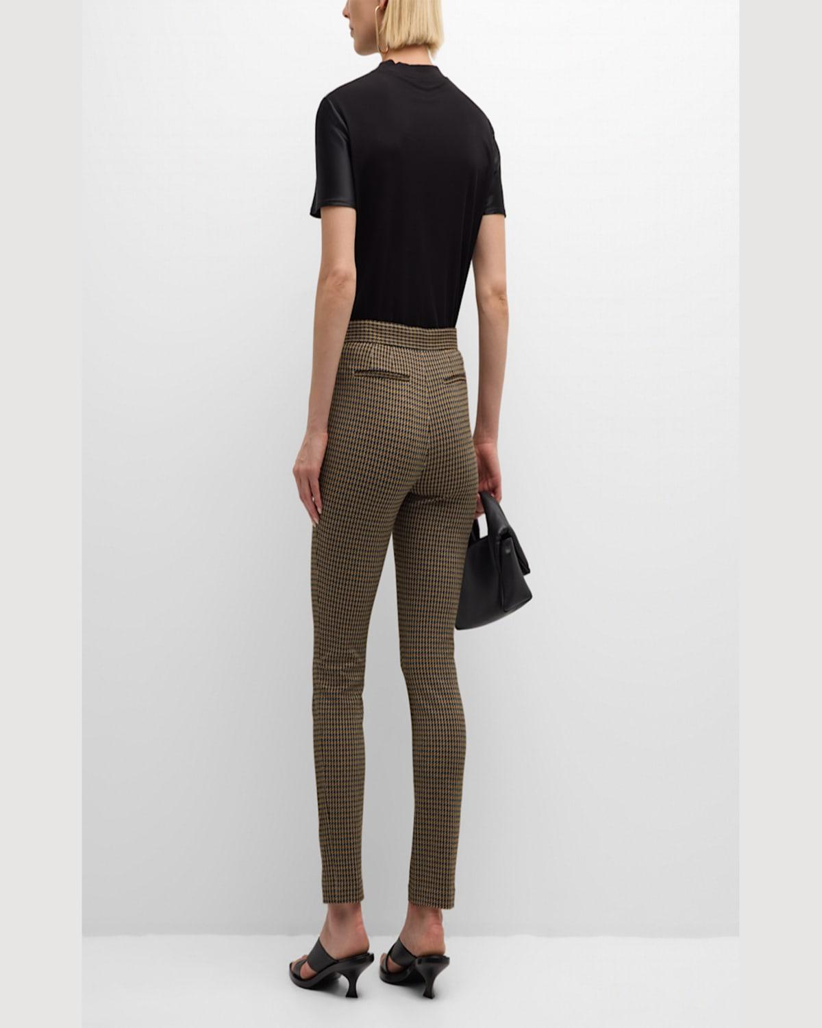 Houndstooth Cropped Skinny Pants