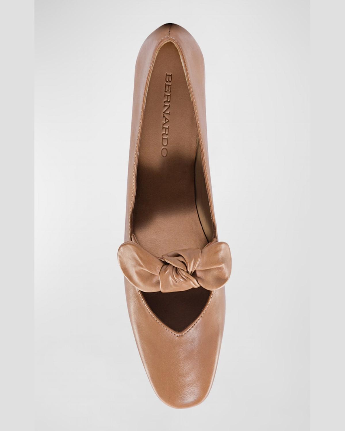 Emersyn Leather Bow Ballerina Flats