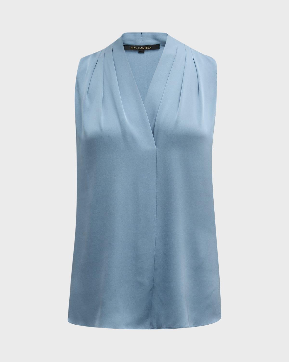 Mila Silk-Stretch Sleeveless Top