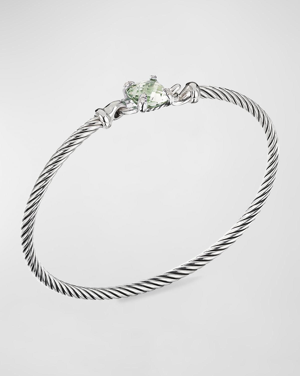 Chatelaine Pave Prong Bracelet with Stone