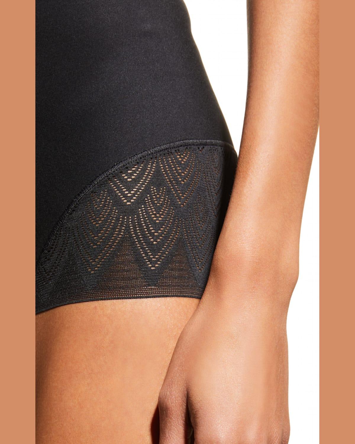 High-Waist Lace-Trim Shaping Briefs