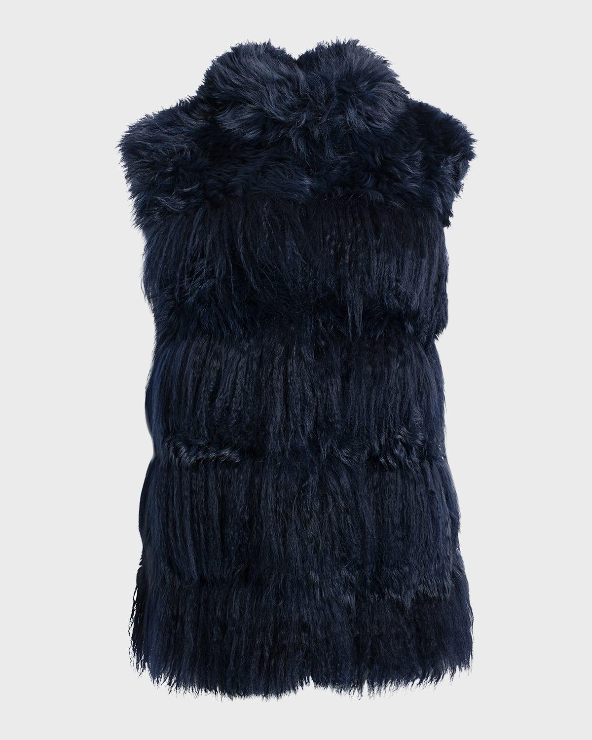 Horizontal Lamb Shearling Vest