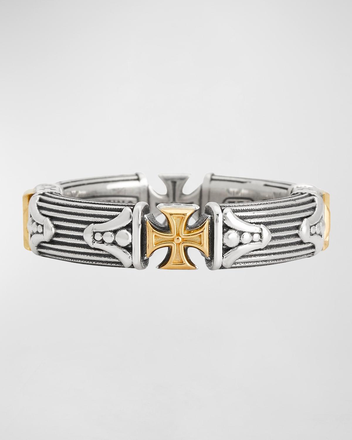 Delos Two-Tone Cross Band Ring, Size 7