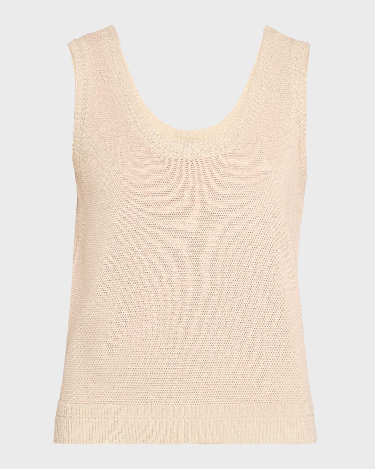 Heidi Sleeveless Shimmer Knit Sweater