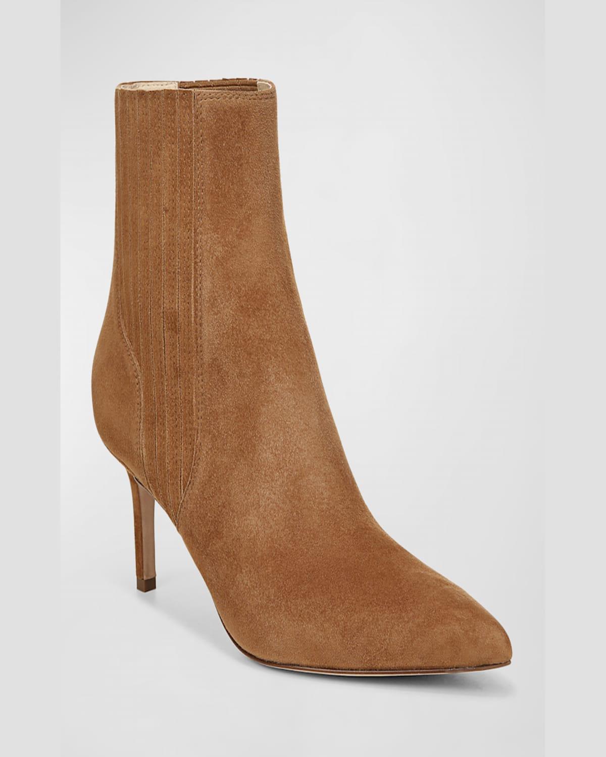 Lisa Suede Stiletto Chelsea Booties