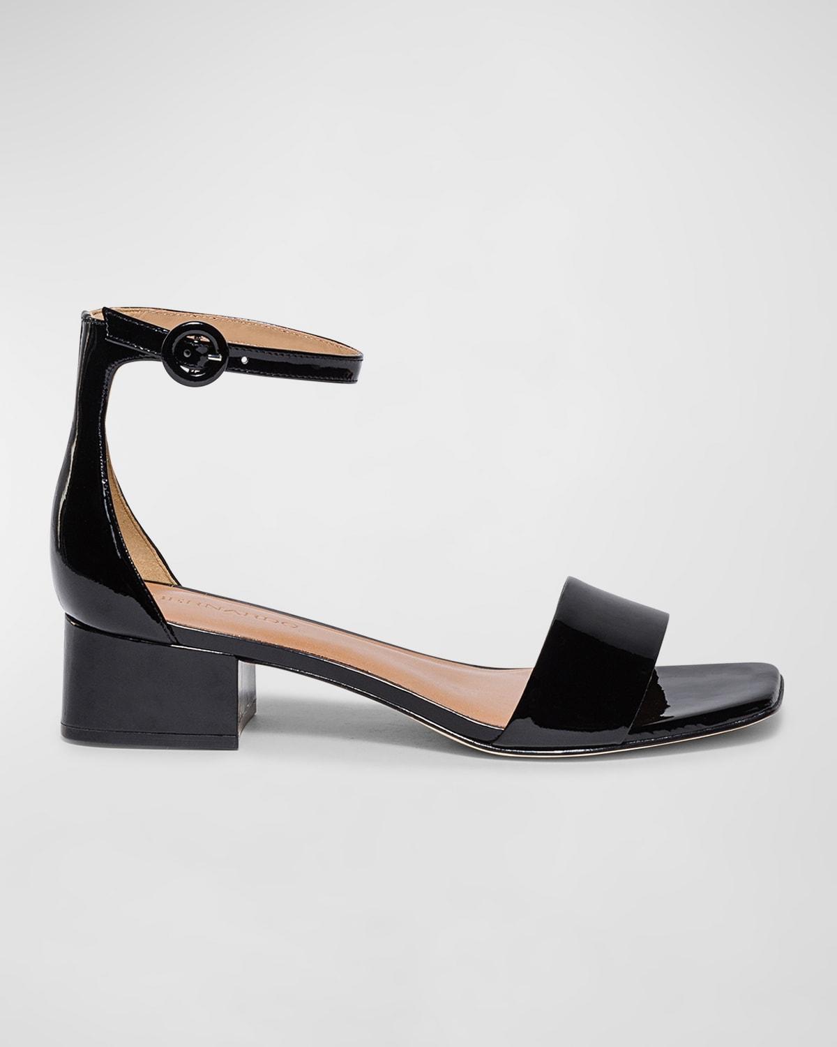 Jalena Patent Ankle-Strap Sandals