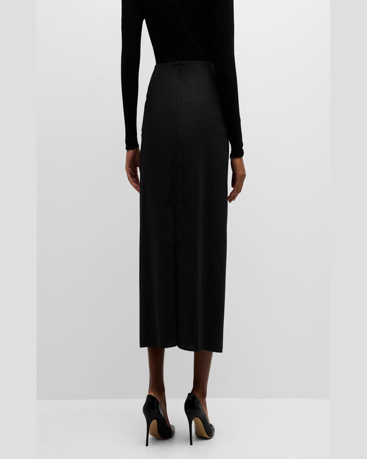 Remote2 Draped Straight Midi Skirt