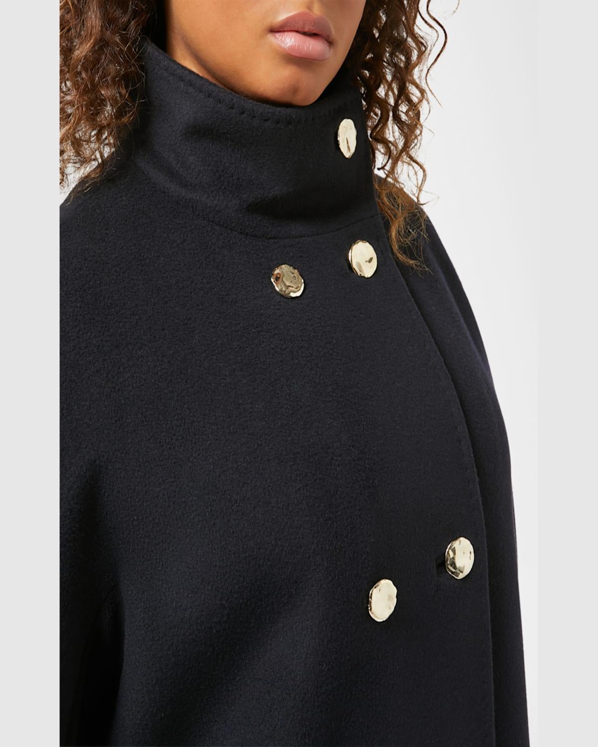 Plus Size Baschi Double-Breasted Wool Coat