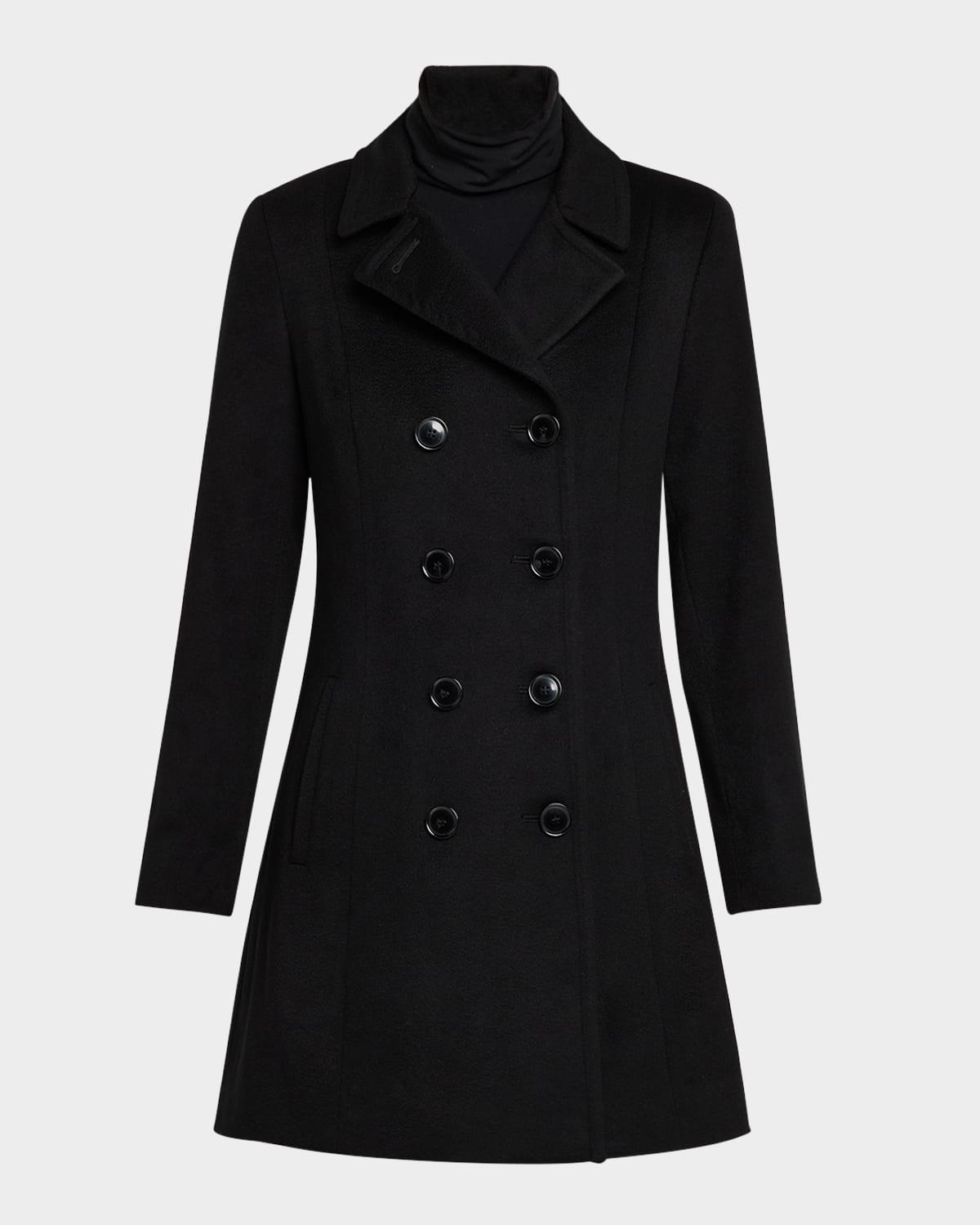 Double-Breasted Cashmere Peacoat