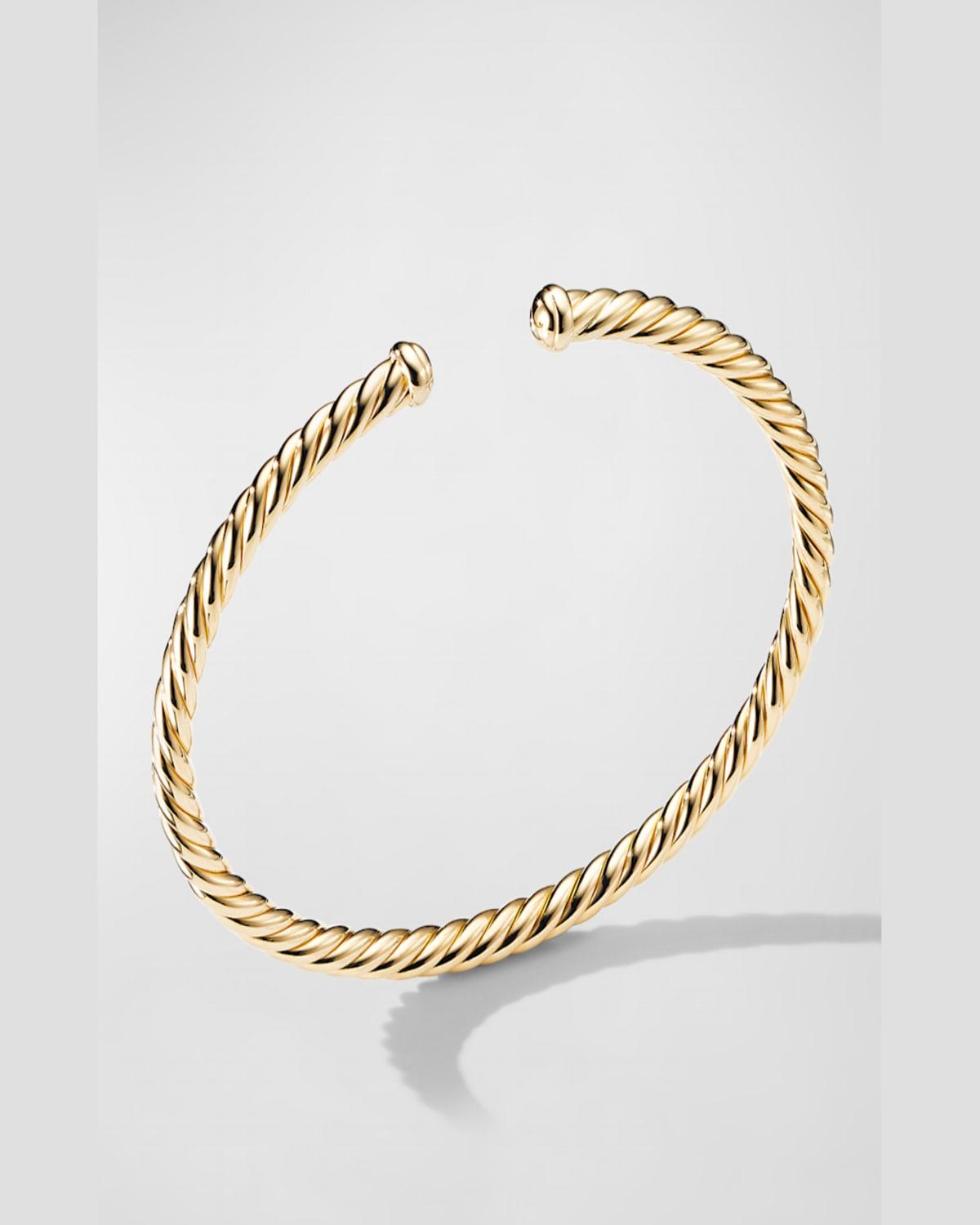 4mm Cable Flex Bracelet in 18K Gold