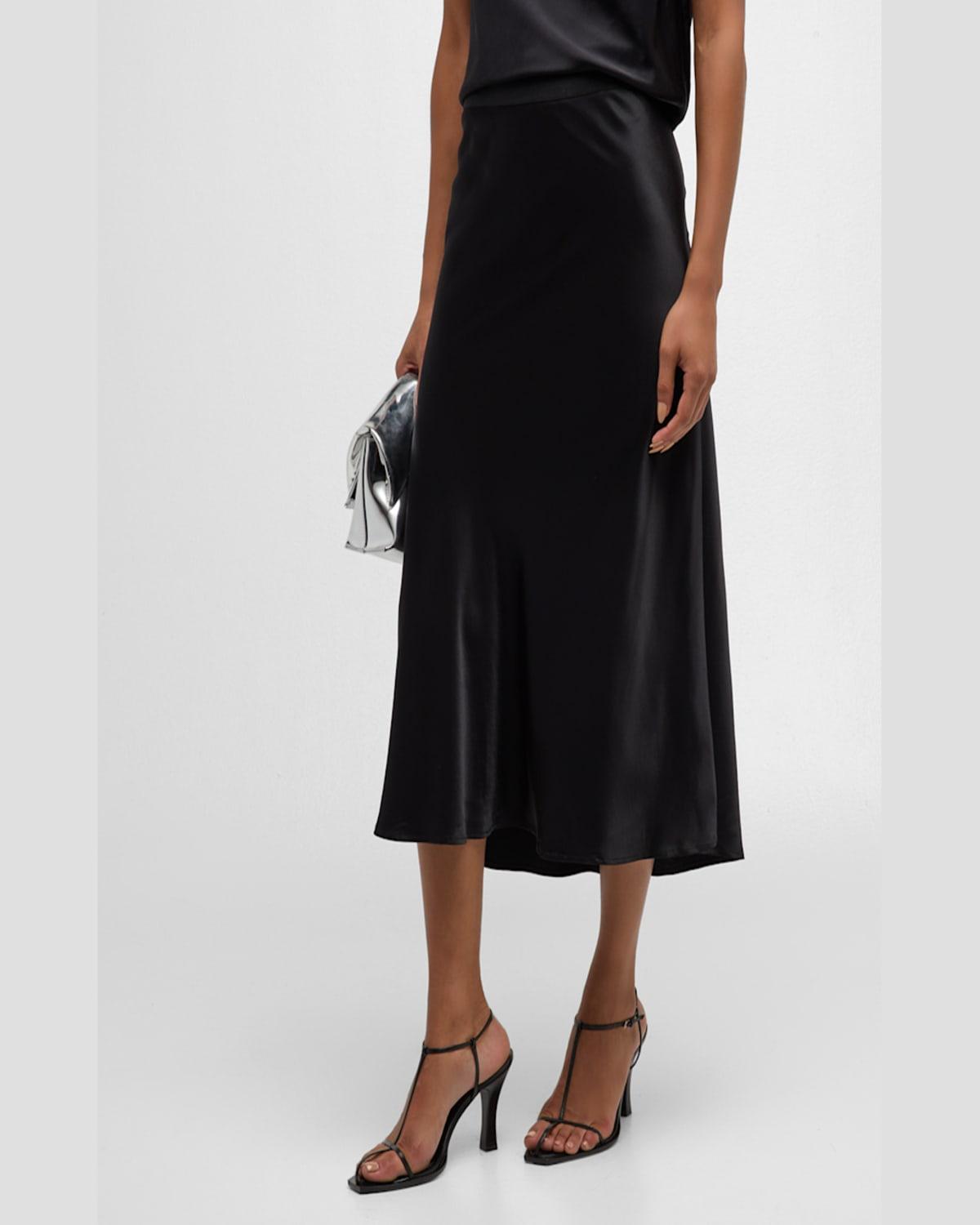 Anya Satin Midi Skirt 