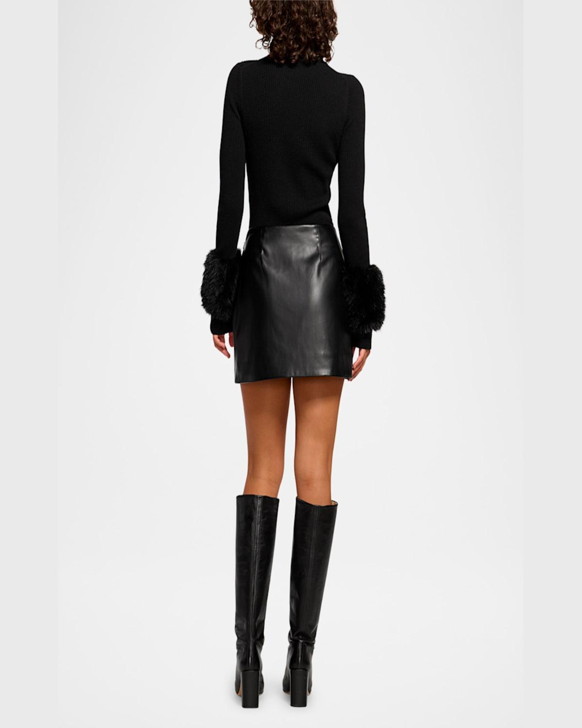 Emilian Faux Leather Mini Skirt 