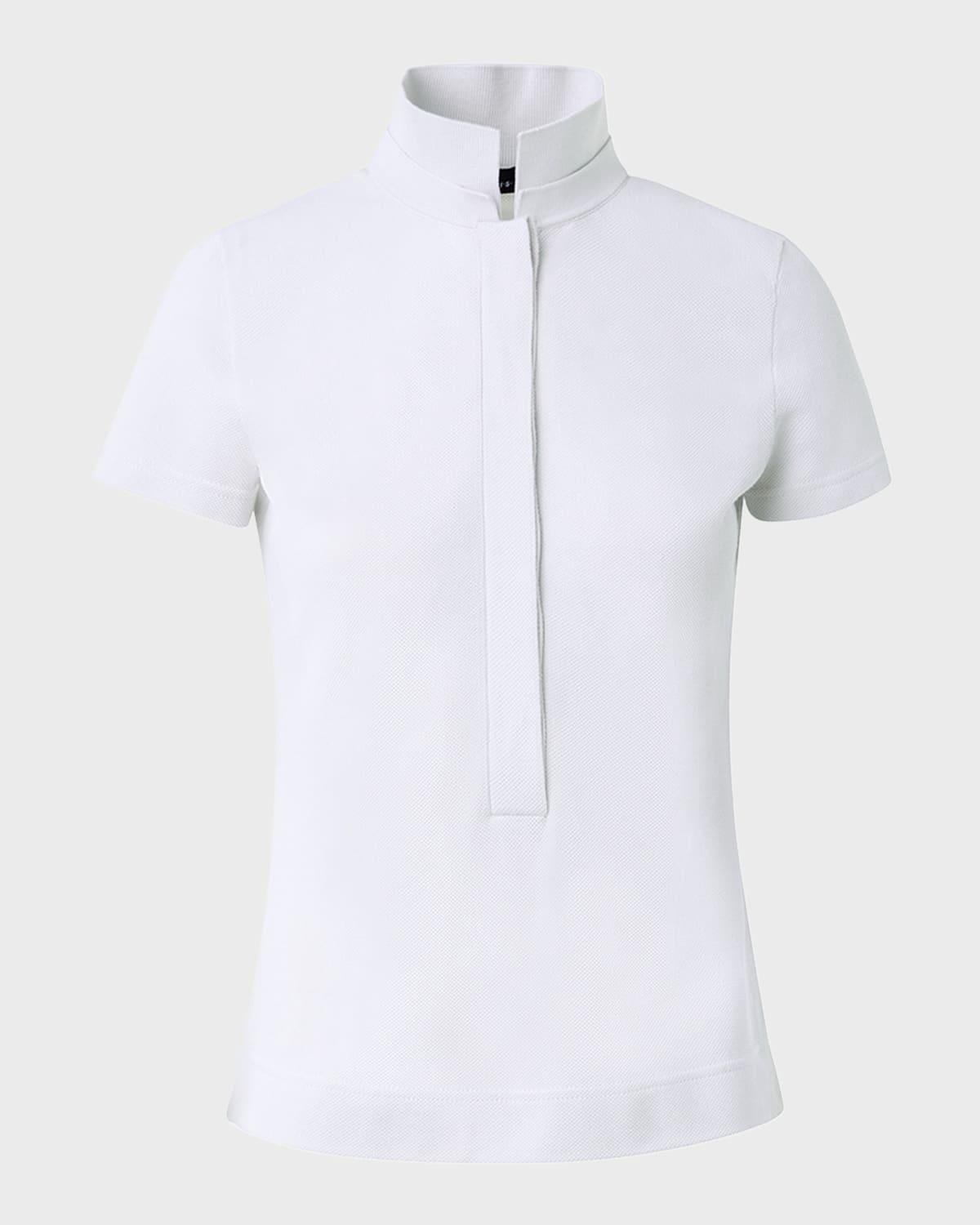 Cotton Pique Knit Polo Top