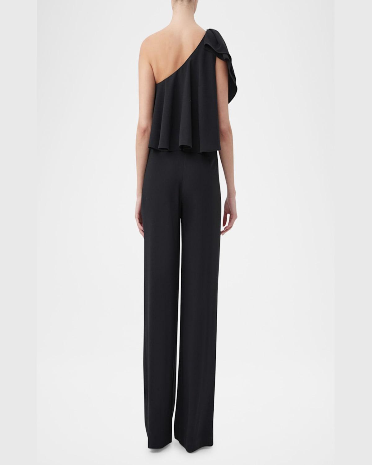 Royal One-Shoulder Ruffle Jumpsuit