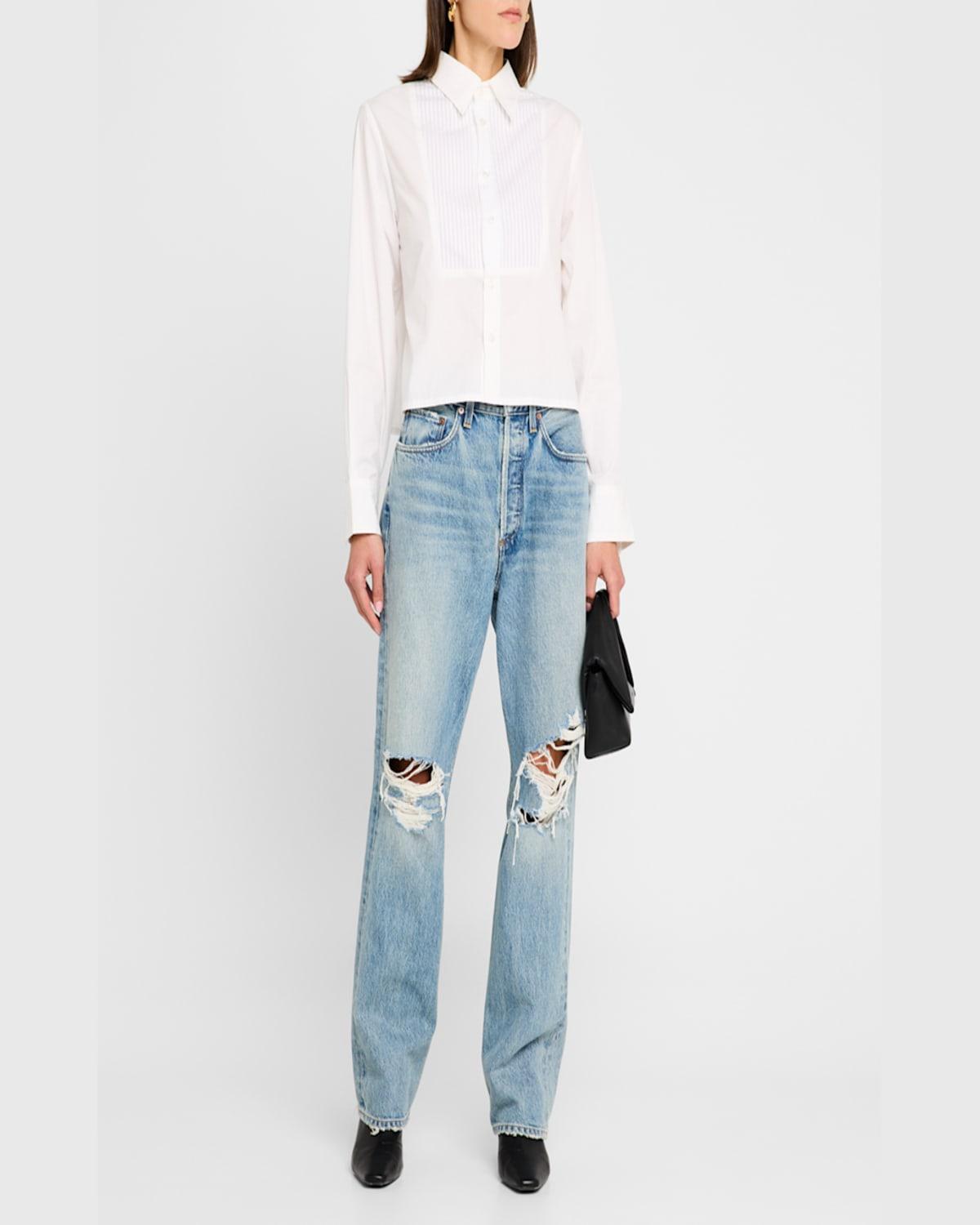 Fino Cropped Boxy Tuxedo Shirt