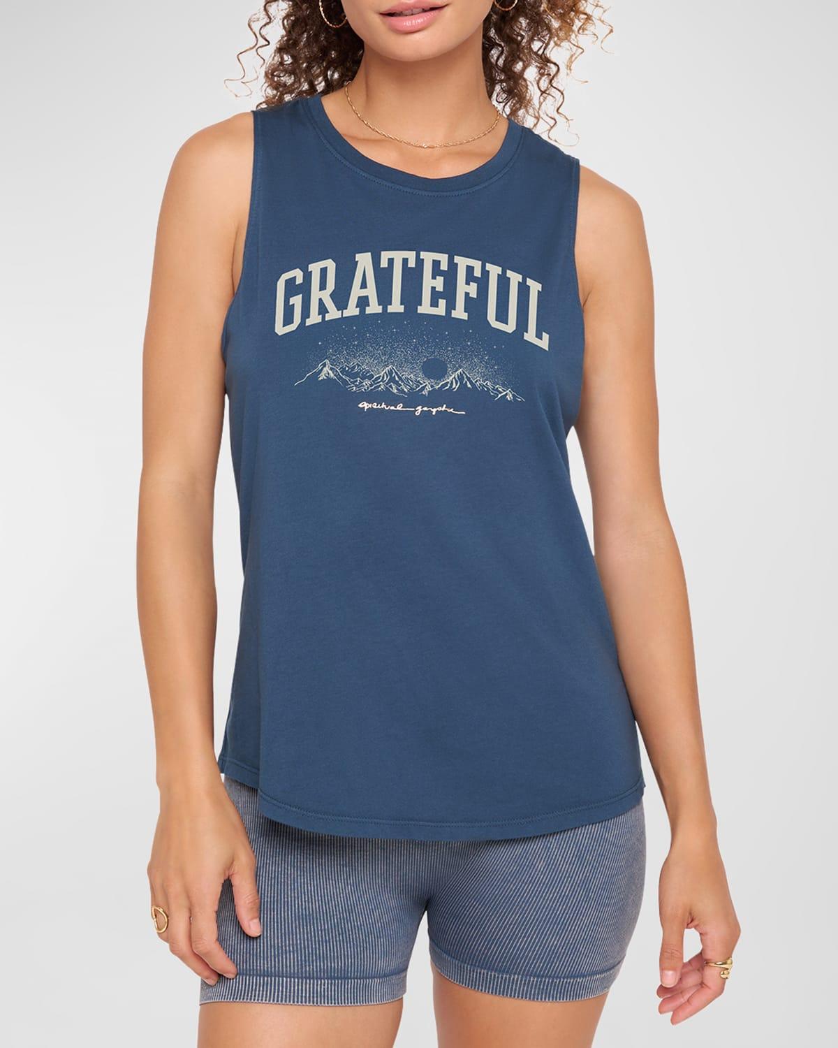 Grateful Jade Muscle Tank Top