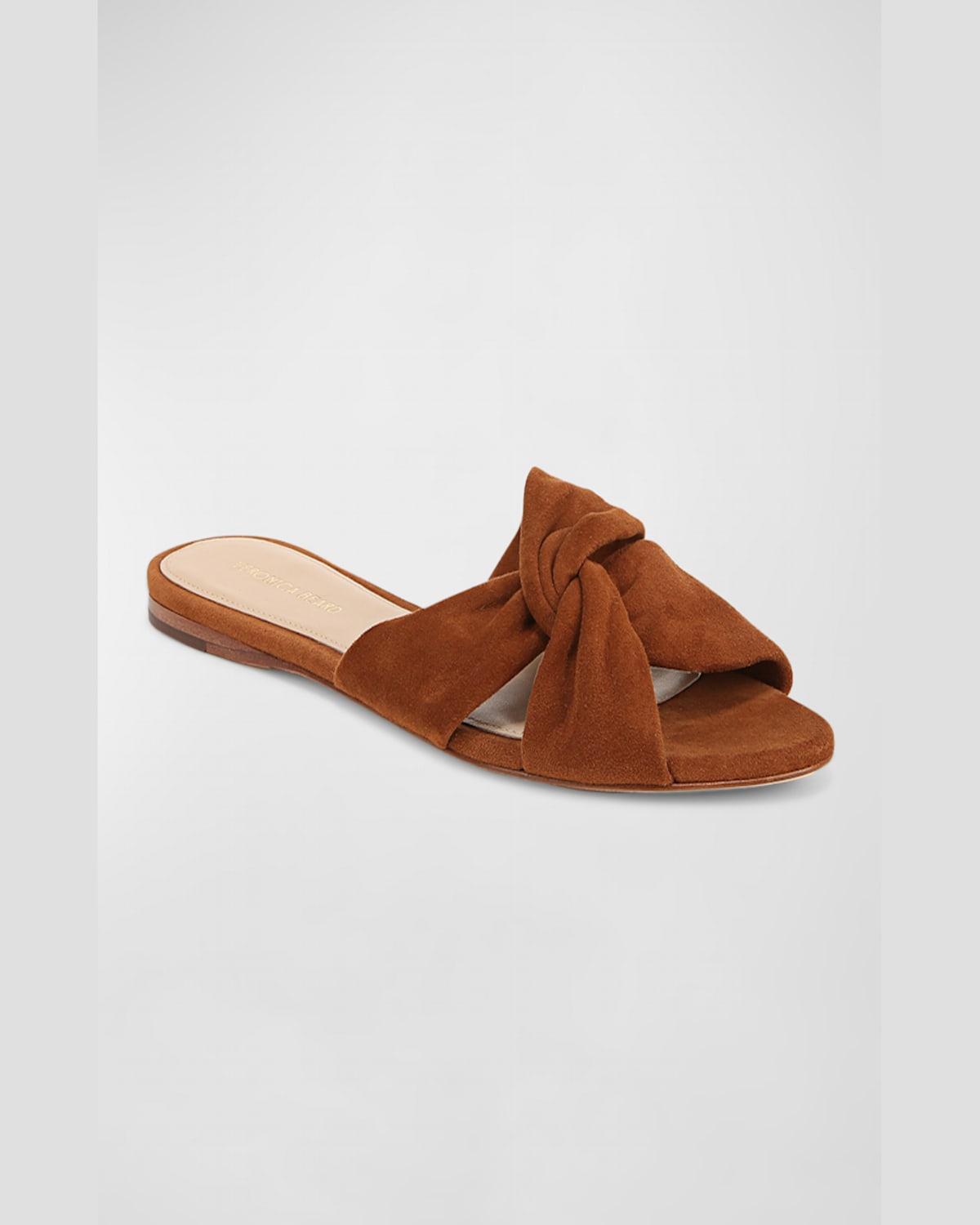 Seraphina Twisted Suede Slide Sandals