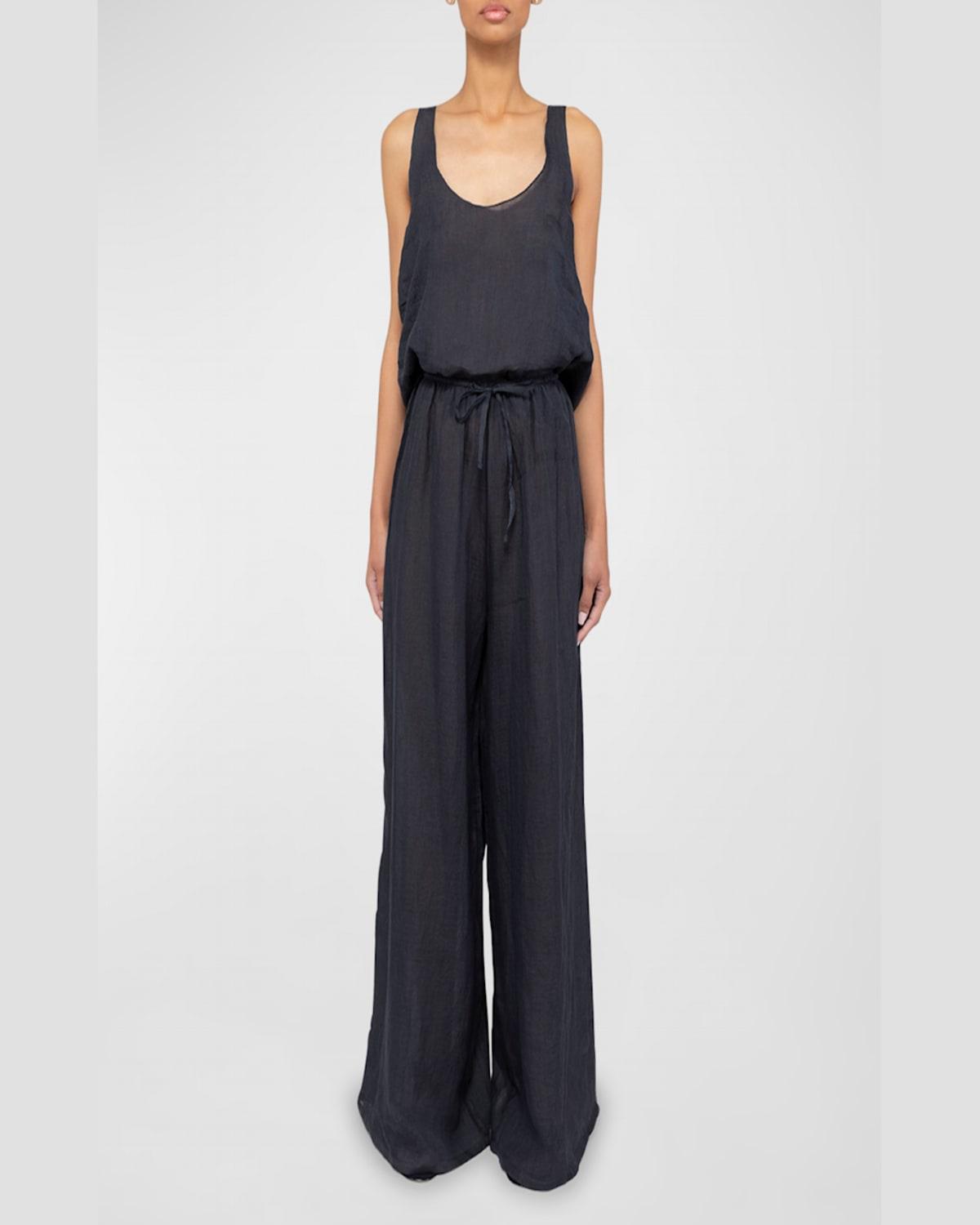 Niko Drawstring Wide-Leg Pants 