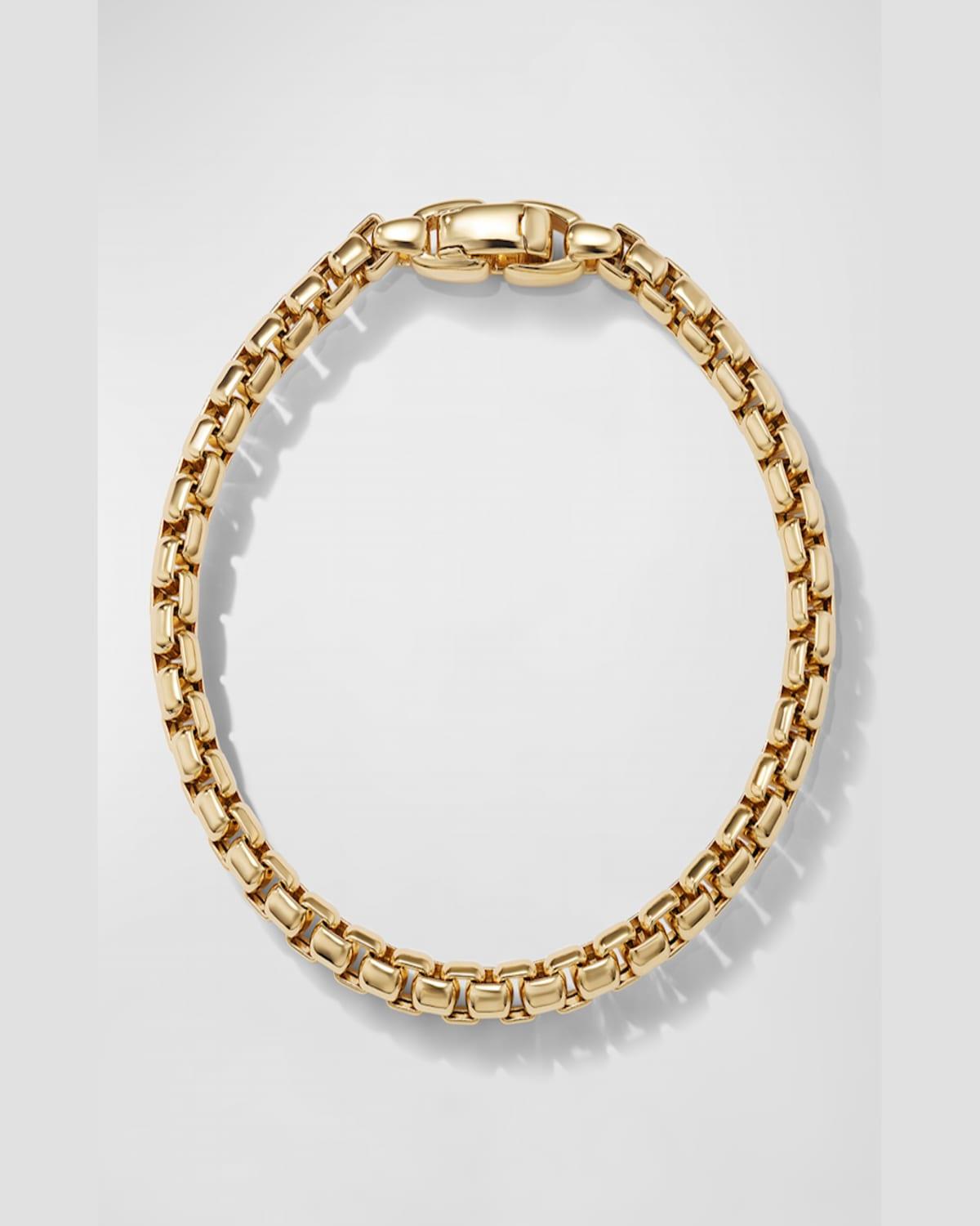 Box Chain Bracelet in 18K Gold, 5mm