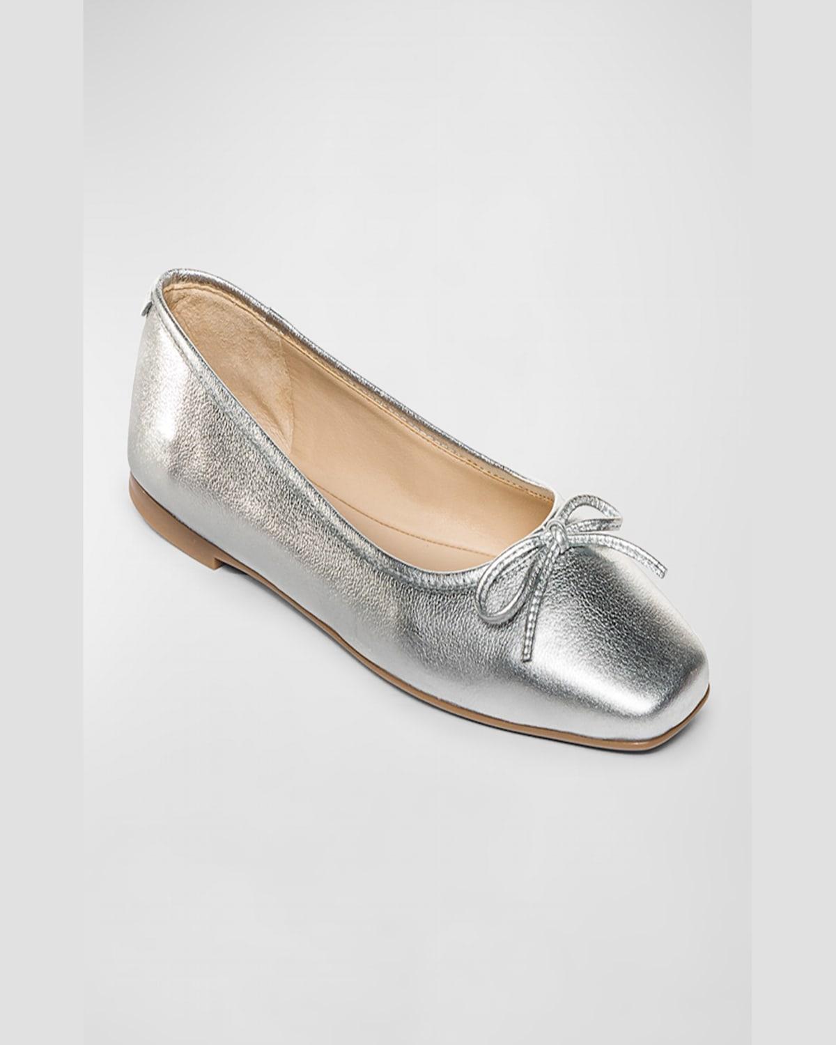 Gwynn Metallic Bow Ballerina Flats