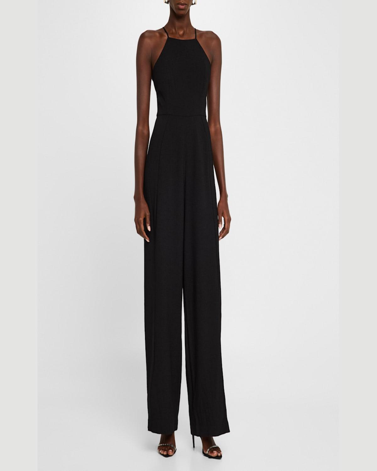 Joaquin Wide-Leg Halter Jumpsuit