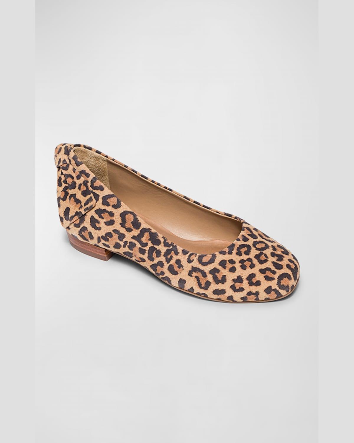 Leopard Bow Ballerina Flats