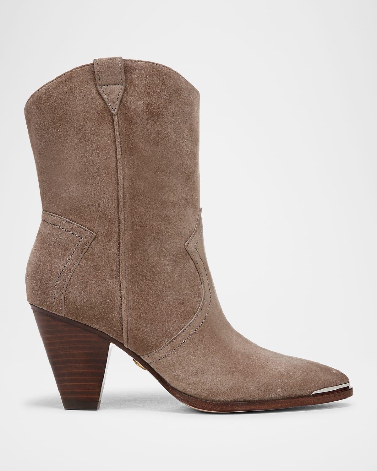 Cody Suede Western Ankle Boots