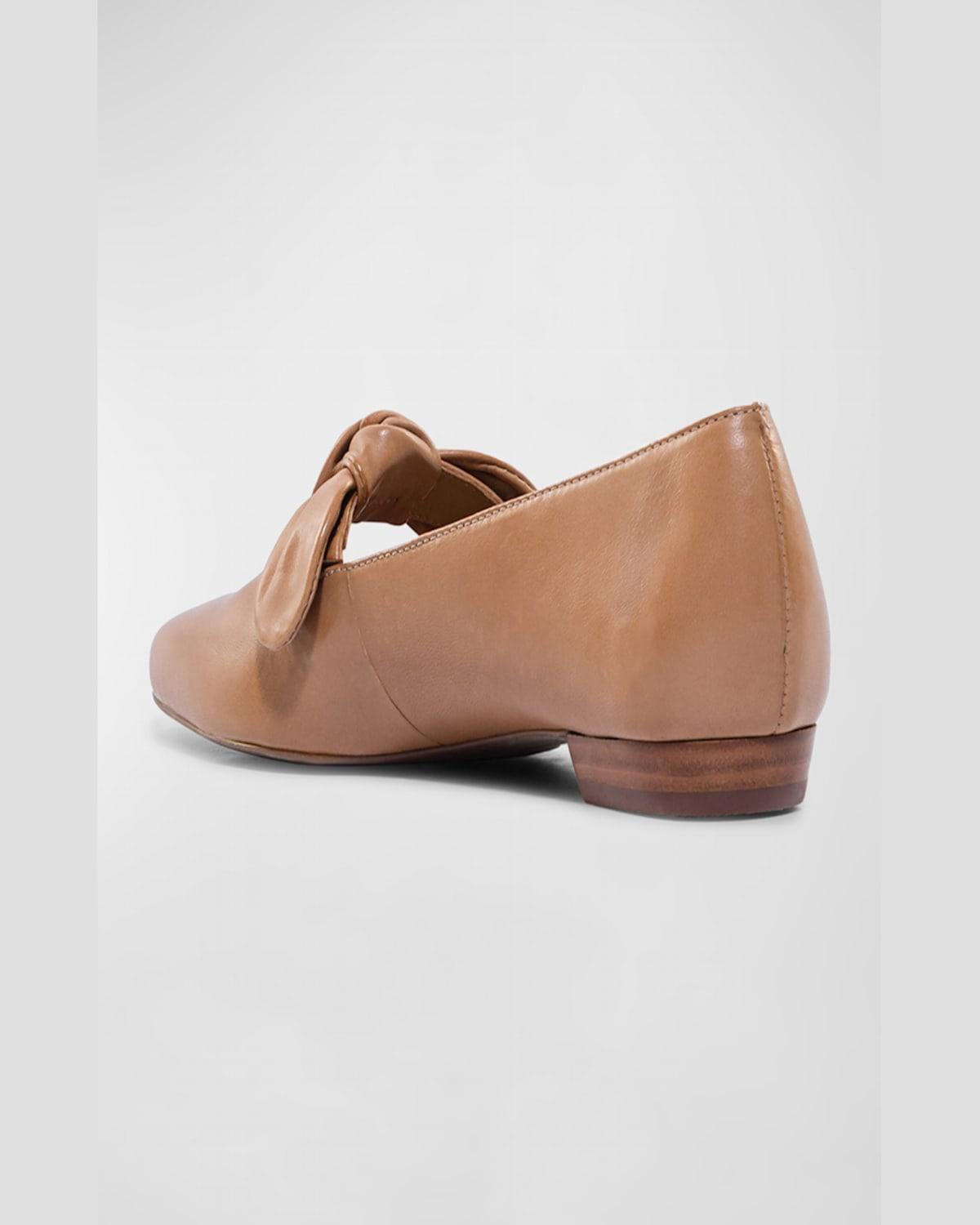 Emersyn Leather Bow Ballerina Flats