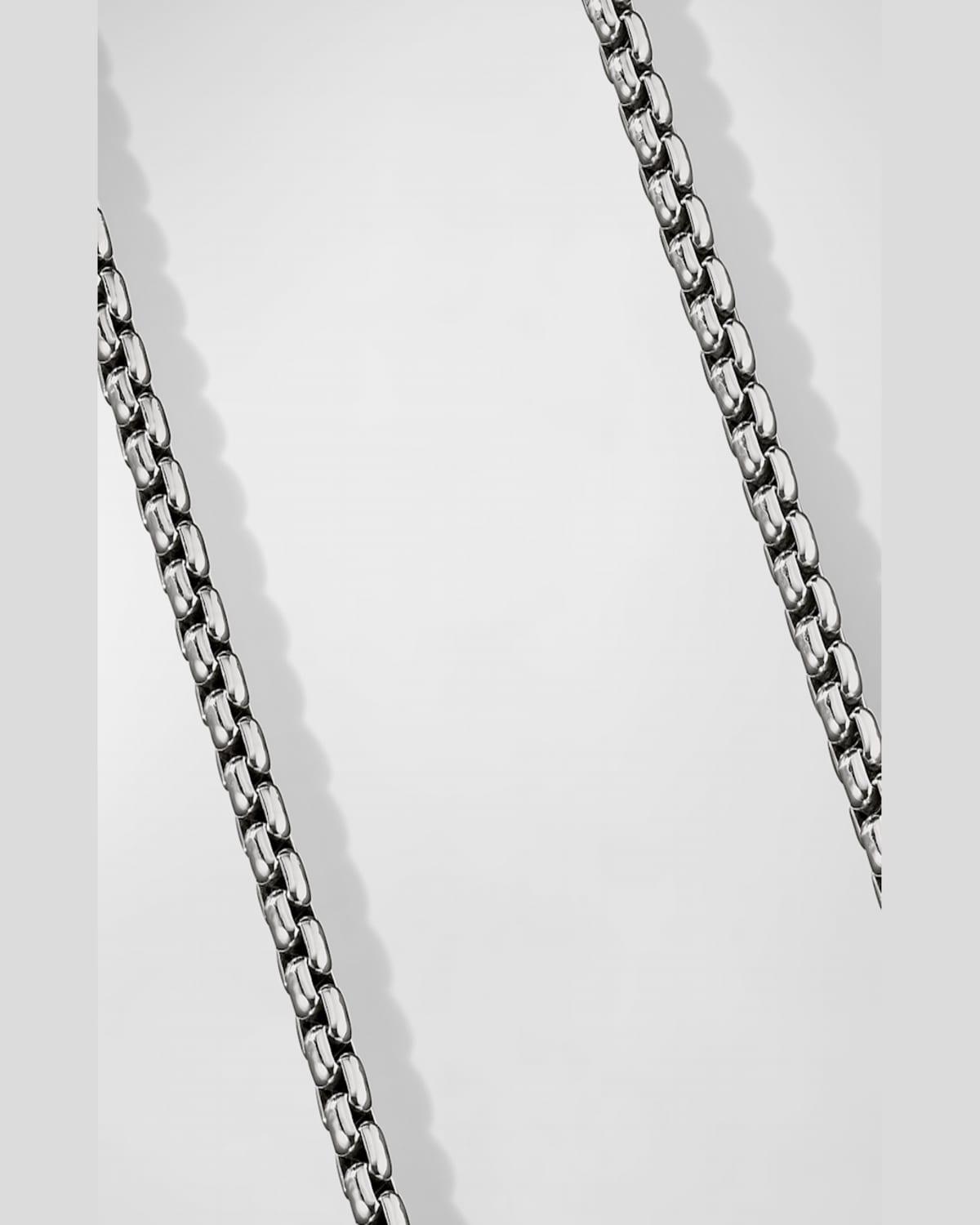 Men's Box Chain Necklace in Silver, 4.8mm