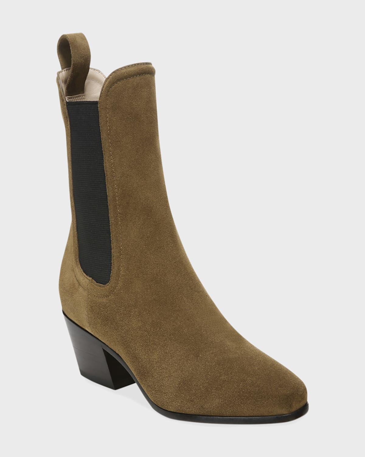 Lada Suede Chelsea Ankle Booties