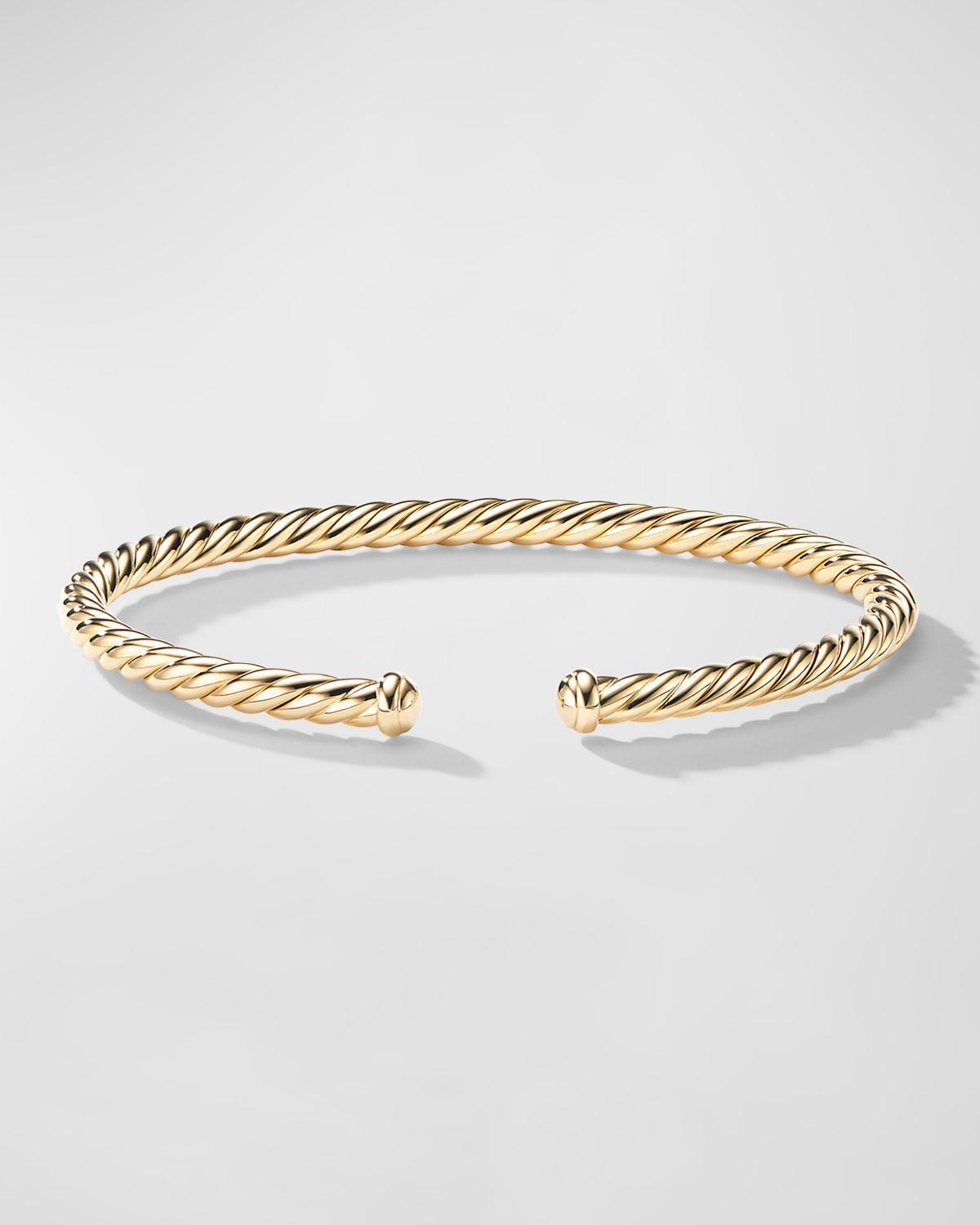 4mm Cable Flex Bracelet in 18K Gold