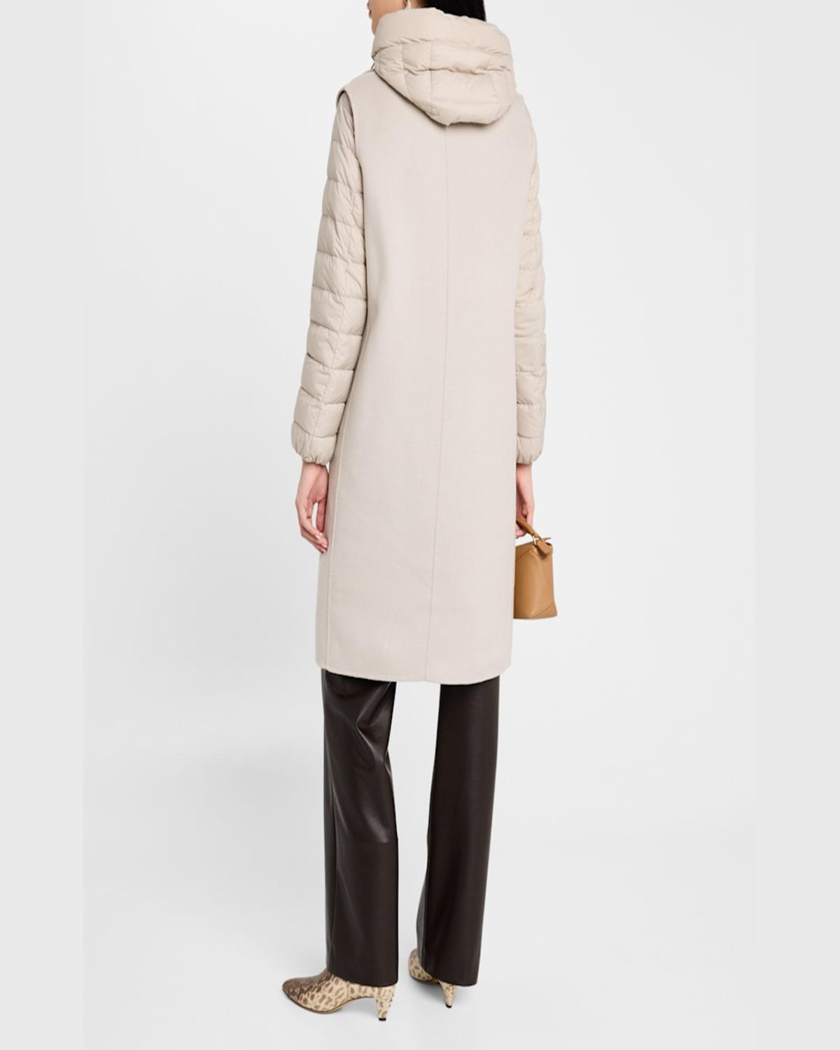 Jaya Wool-Cashmere Overcoat with Detachable Puffer