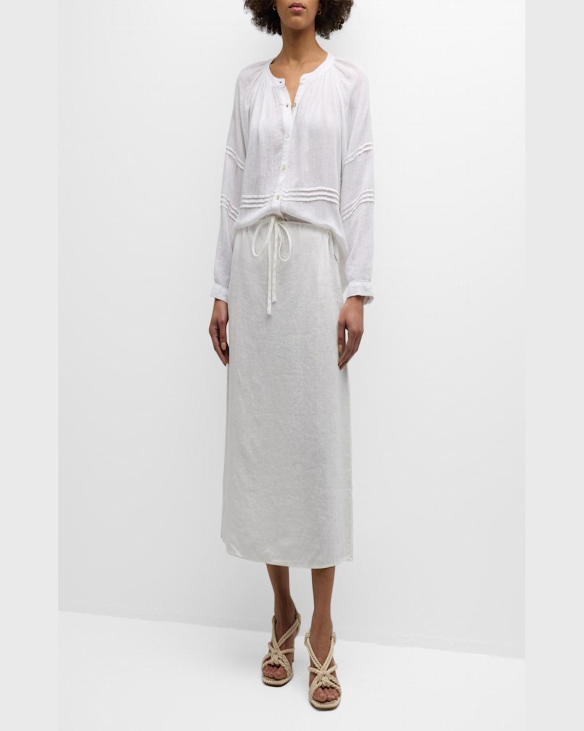 Monet Linen Midi Skirt 