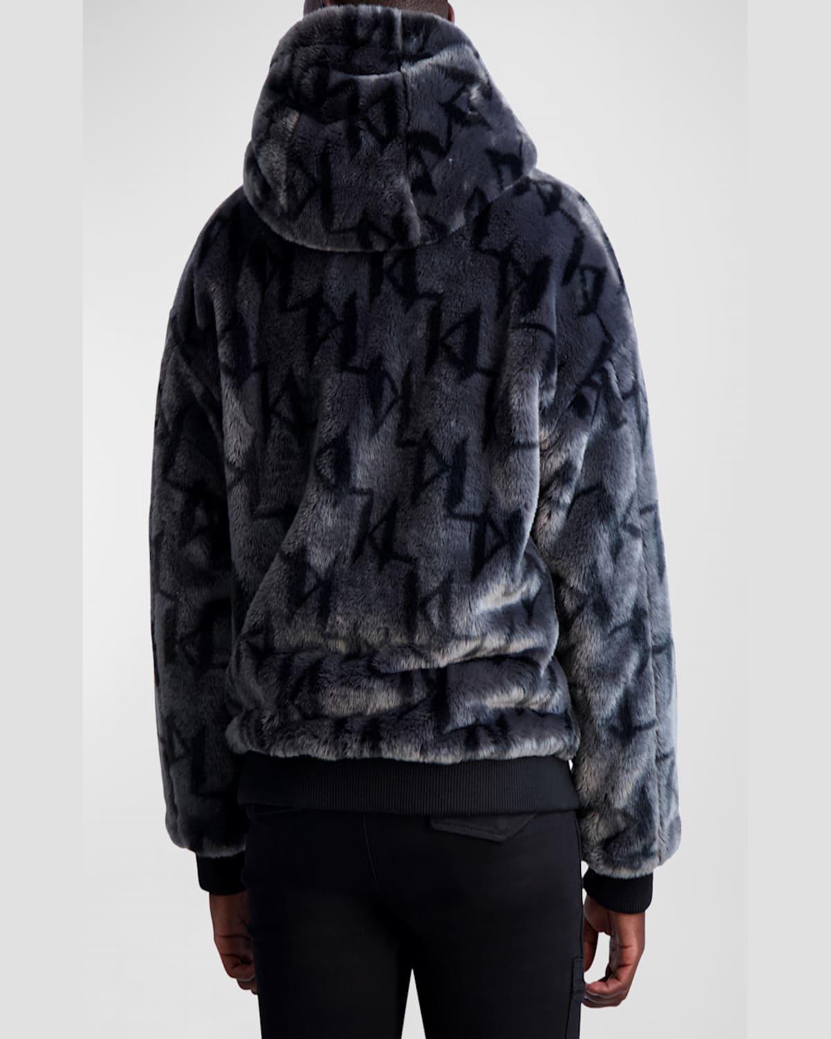 Men's Reversible Bomber Jacket w/ Faux Fur