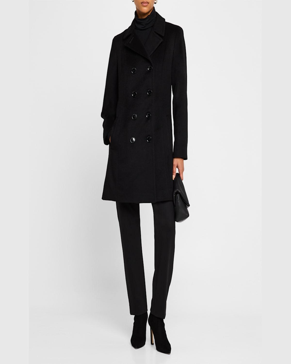 Double-Breasted Cashmere Peacoat