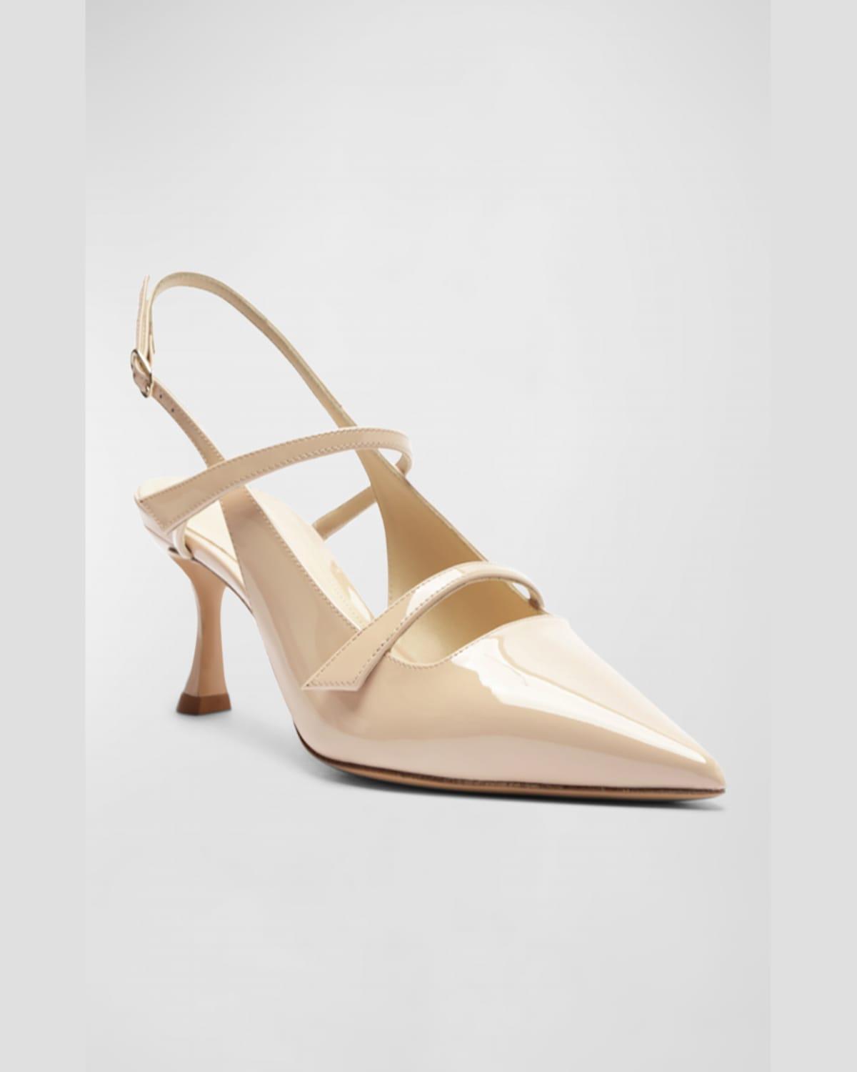 Tita Patent Slingback Pumps